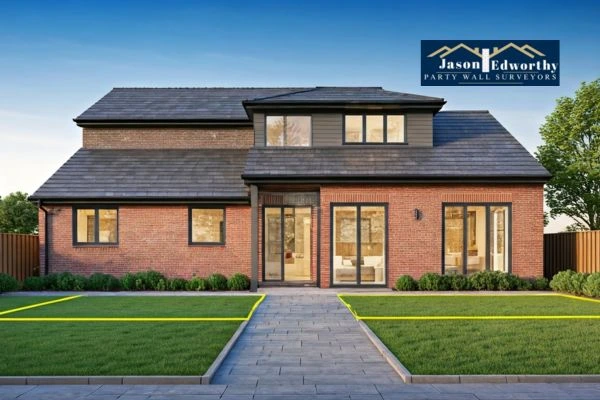 Home extension focusing on boundary line Yate