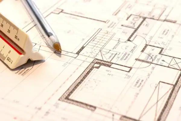 Image of architect Yate drawings